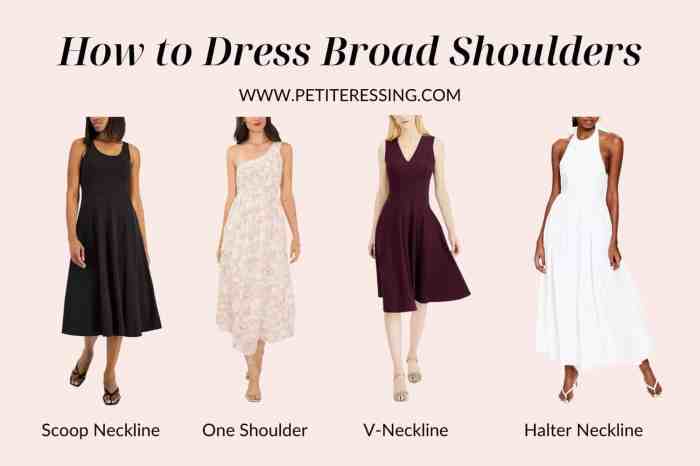 Best dress style for broad shoulders